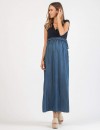 Vestido Largo Premamá y Lactancia Denim