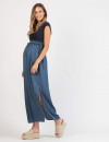 Vestido Largo Premamá y Lactancia Denim
