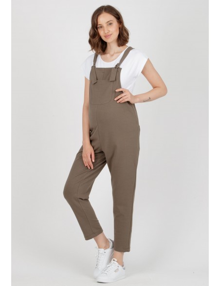 Peto Premamá Kaki y Lactancia Felpa