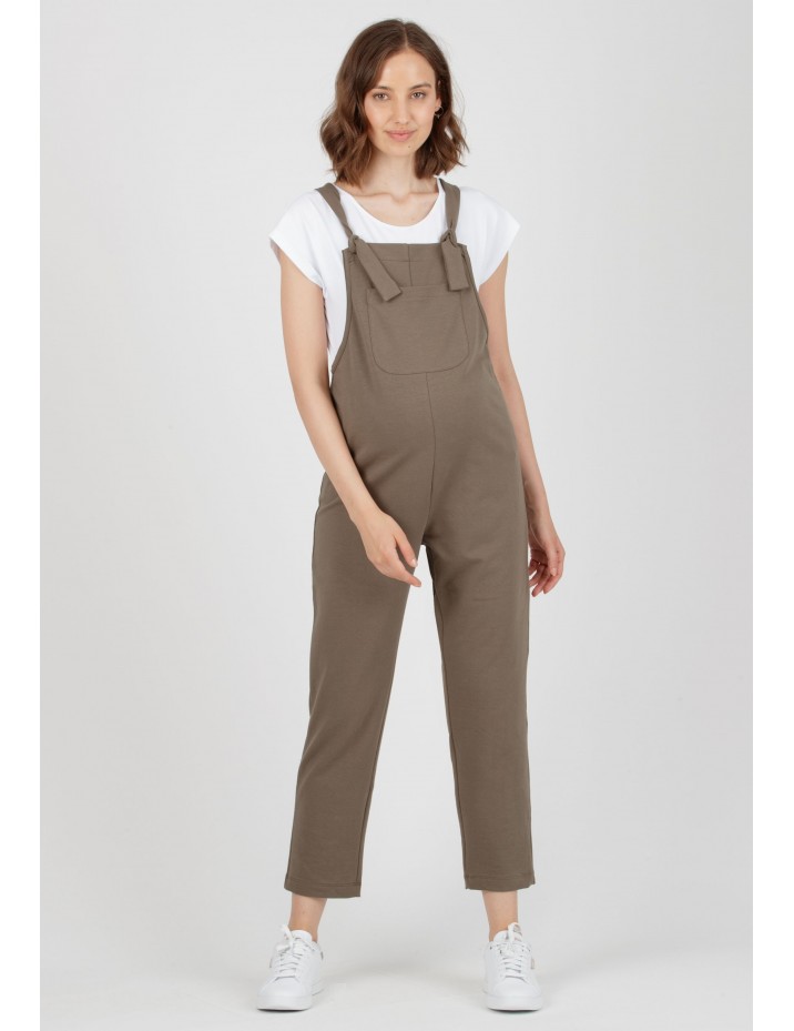 Peto Premamá Kaki y Lactancia Felpa