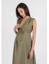 Vestido Midi Kaki Premamá y Lactancia Tencel