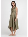 Vestido Midi Kaki Premamá y Lactancia Tencel