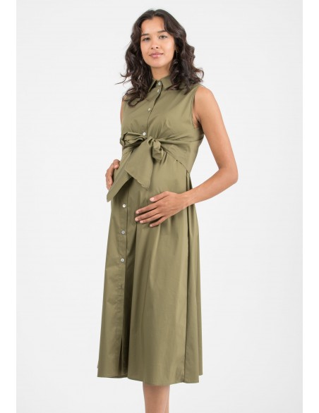 Vestido Midi Premamá y Lactancia Camisero