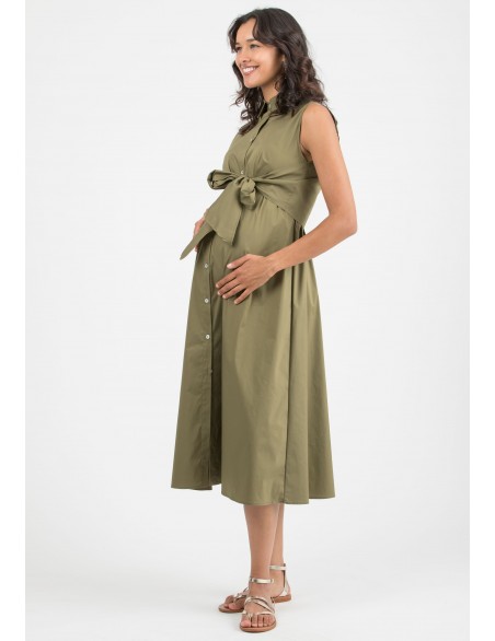 Vestido Midi Premamá y Lactancia Camisero