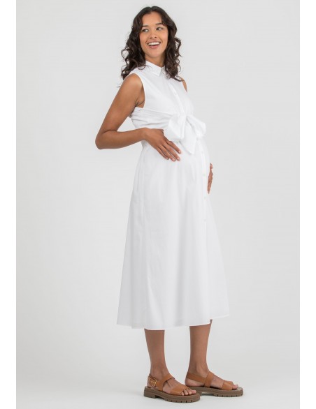 Vestido Midi Premamá y Lactancia Camisero