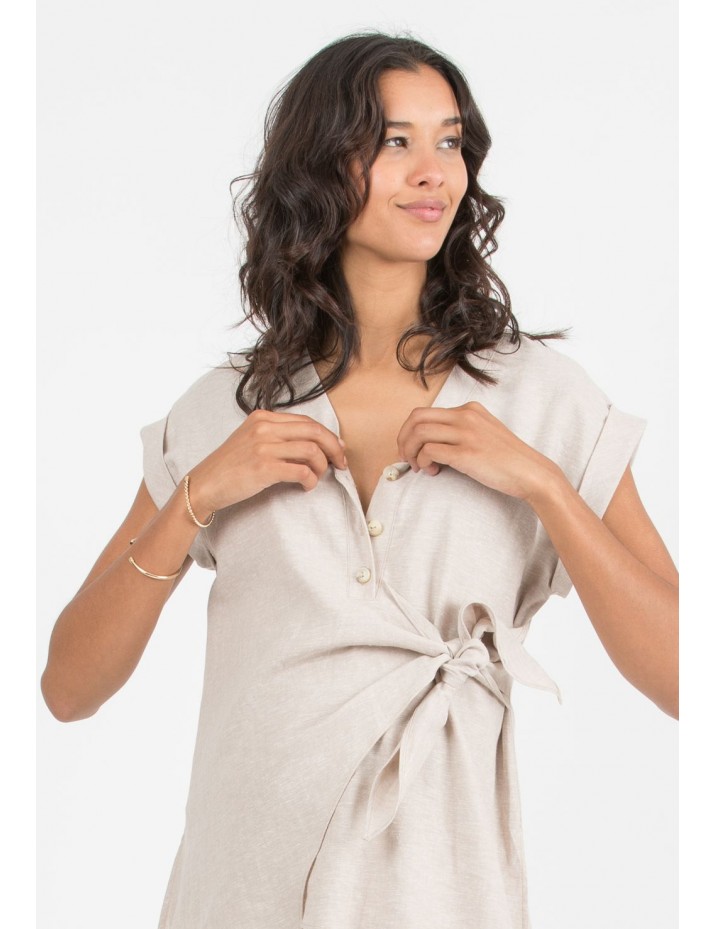 Blusa Premamá y Lactancia Lino