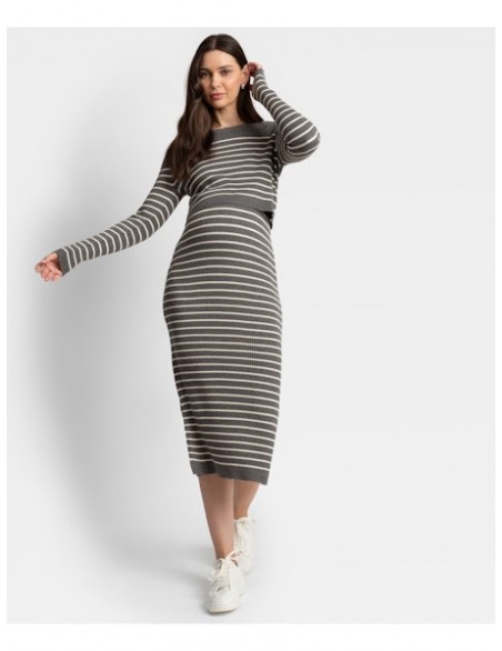 Vestido Premamá y Lactancia Canalé Rayas