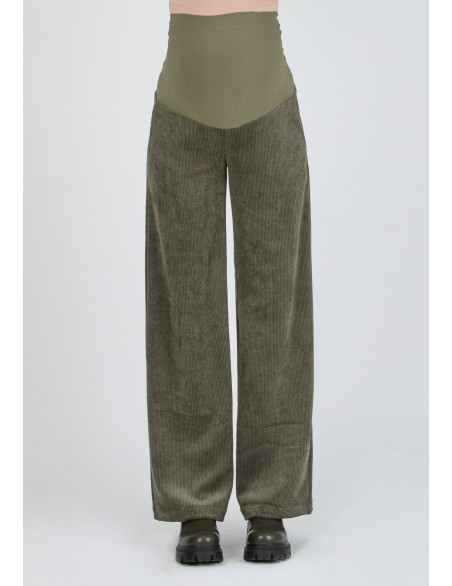 Pantalón Premamá Pana Corte Ancho