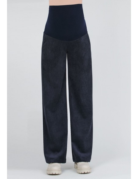 Pantalón Premamá Pana Marino Corte Ancho