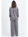 Pantalón Premamá Pana Gris Corte Ancho
