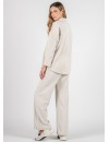 Pantalón Premamá Pana Crema Corte Ancho