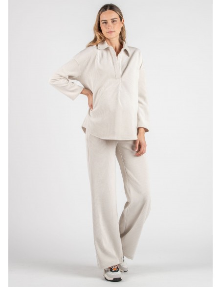 Pantalón Premamá Pana Corte Ancho