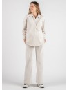 Pantalón Premamá Pana Crema Corte Ancho