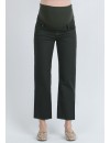Jeans Premamá Deshilachado Verde Oscuro