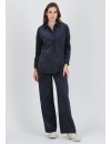Camisa Premamá Pana Azul Oversize