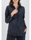 Camisa Premamá Pana Azul Over