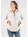Camisa Premamá Pana Crema Over
