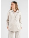Camisa Premamá Pana Crema Over