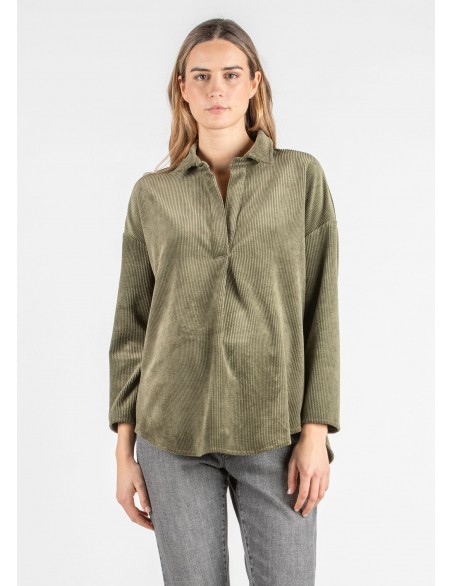 Camisa Premamá Pana Kaki Oversize