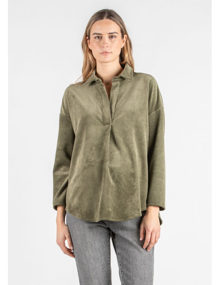 Camisa Premamá Pana Kaki Oversize