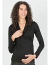 Camiseta Premamá y Lactancia Negra Basic