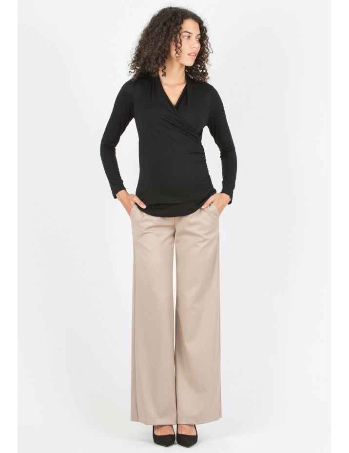 Camiseta Premamá y Lactancia Negra Basic