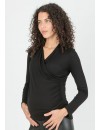 Camiseta Premamá y Lactancia Negra Basic