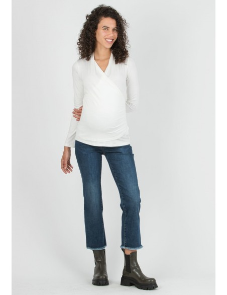 Camiseta Premamá y Lactancia Blanca Basic