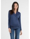 Camiseta Premamá y Lactancia Azul Basic