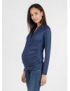 Camiseta Premamá y Lactancia Azul Basic