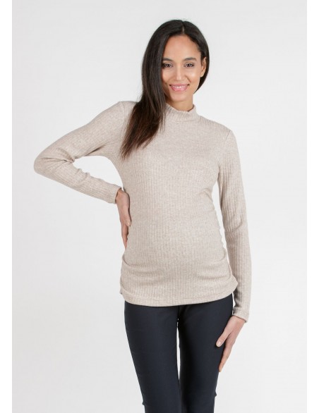 Jersey Premamá Canalé Beige CV