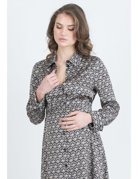 Vestido Premamá y Lactancia Camisero Estampado