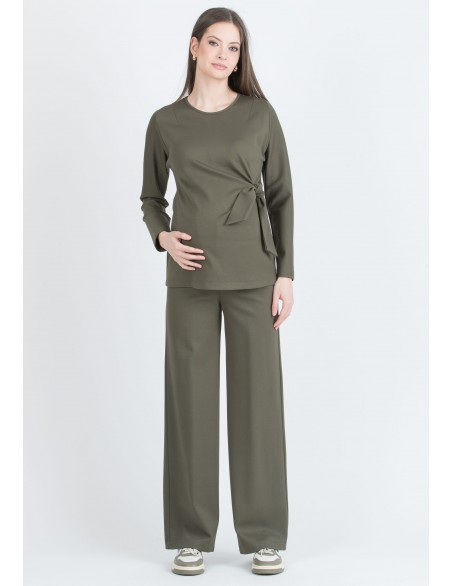 Blusa Premamá Milano Diagonal Nudo