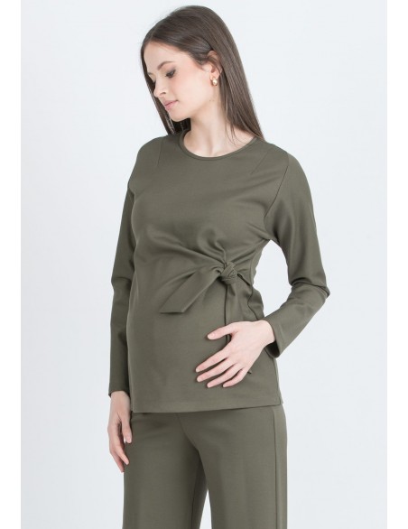 Blusa Premamá Milano Diagonal Nudo