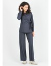 Blusa Premamá Milano Diagonal Nudo Azul