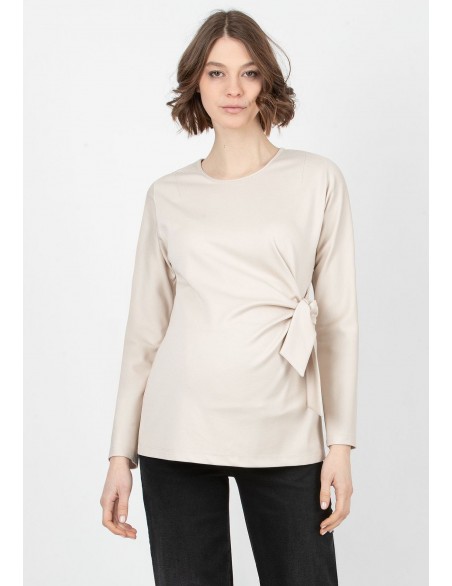 Blusa Premamá Milano Diagonal Nudo