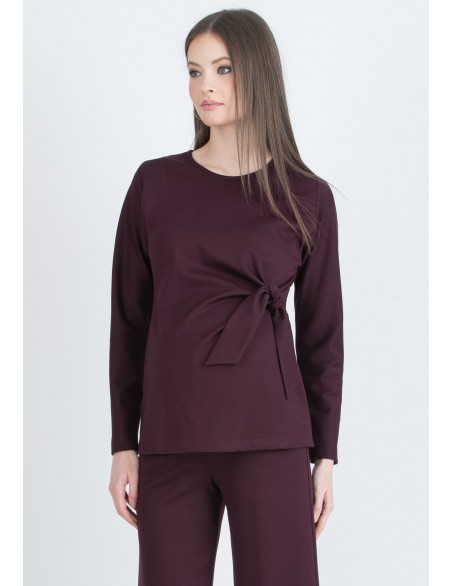 Blusa Premamá Milano Diagonal Nudo