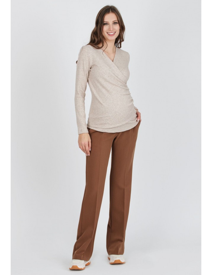 Jersey Premamá y Lactancia Canalé Cruz Beige