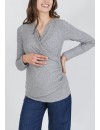 Jersey Premamá y Lactancia Canalé Cruz Gris