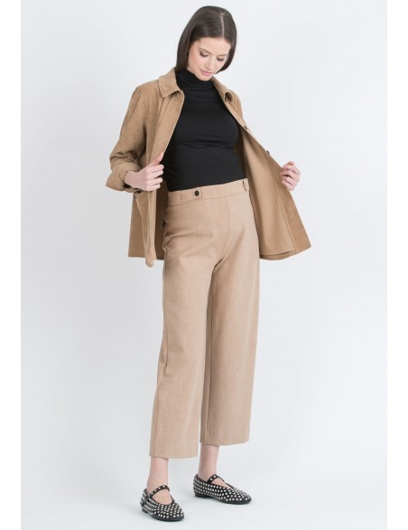 Pantalón Premamá Botones Beige