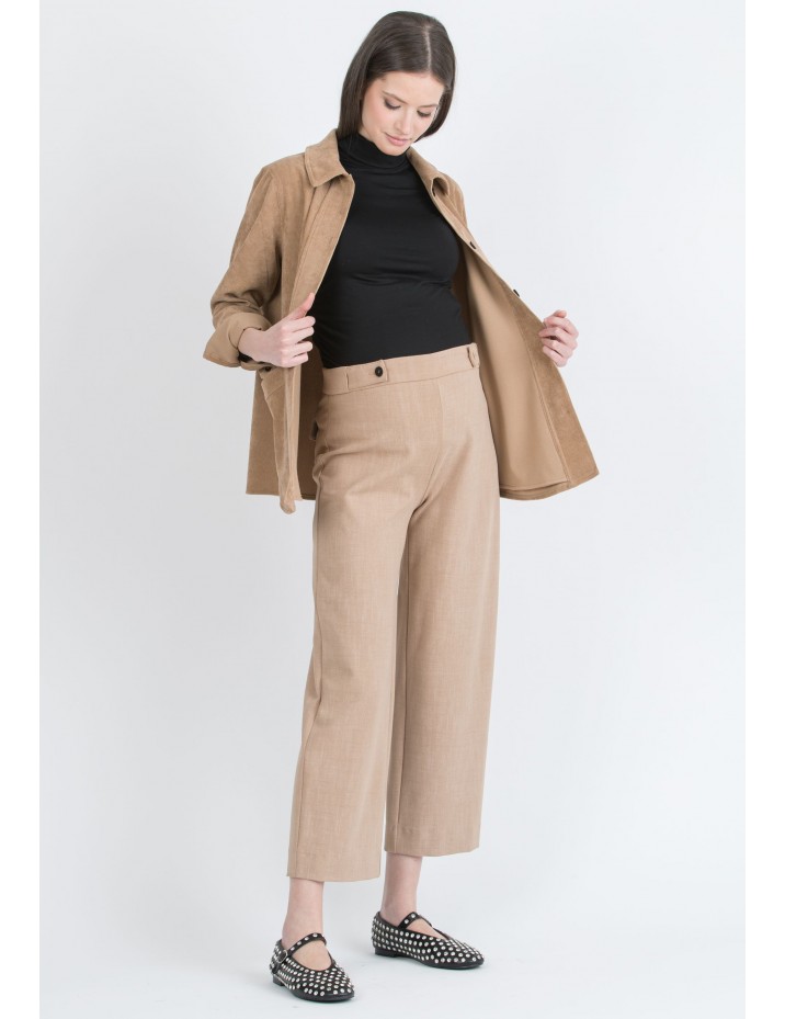 Pantalón Premamá Botones Beige