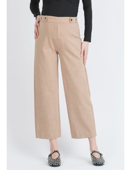 Pantalón Premamá Botones Beige