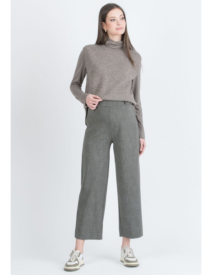 Pantalón Premamá Botones Kaki
