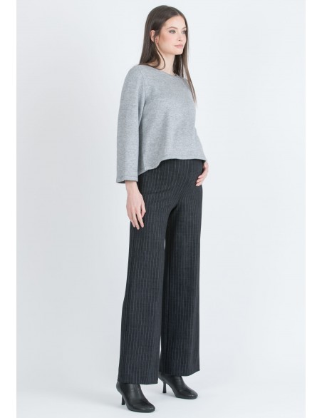 Pantalón Premamá Palazzo Rayas Gris