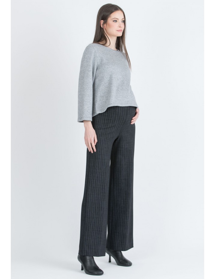 Pantalón Premamá Palazzo Rayas Gris
