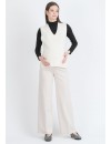 Pantalón Premamá Palazzo Rayas Crema