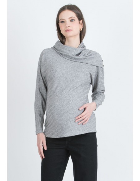 Jersey Premamá Botones Bufanda