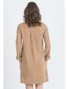 Vestido Premamá y Lactancia Camisero Micropana Camel