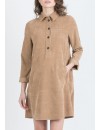 Vestido Premamá y Lactancia Camisero Micropana Camel