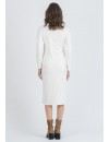 Vestido Midi Premamá y Lactancia Ribete Diagonal Blanco